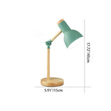 Nordic Wood Base Semi-Circular Table Lamp 1-Light