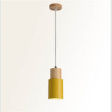 Nordic Wood Cylinder LED 1-Light Pendant Light