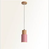 Nordic Wood Cylinder LED 1-Light Pendant Light