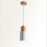 Nordic Wood Cylinder LED 1-Light Pendant Light