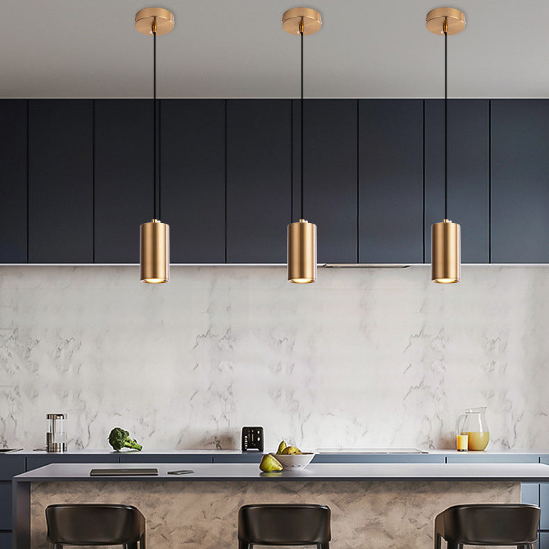 Nordic Minimalist Column Iron Pendant Light 1-Light