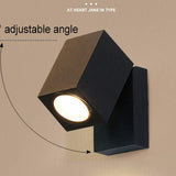 Modern Square Adjustable LED Outdoor Wall Sconce 1-Light