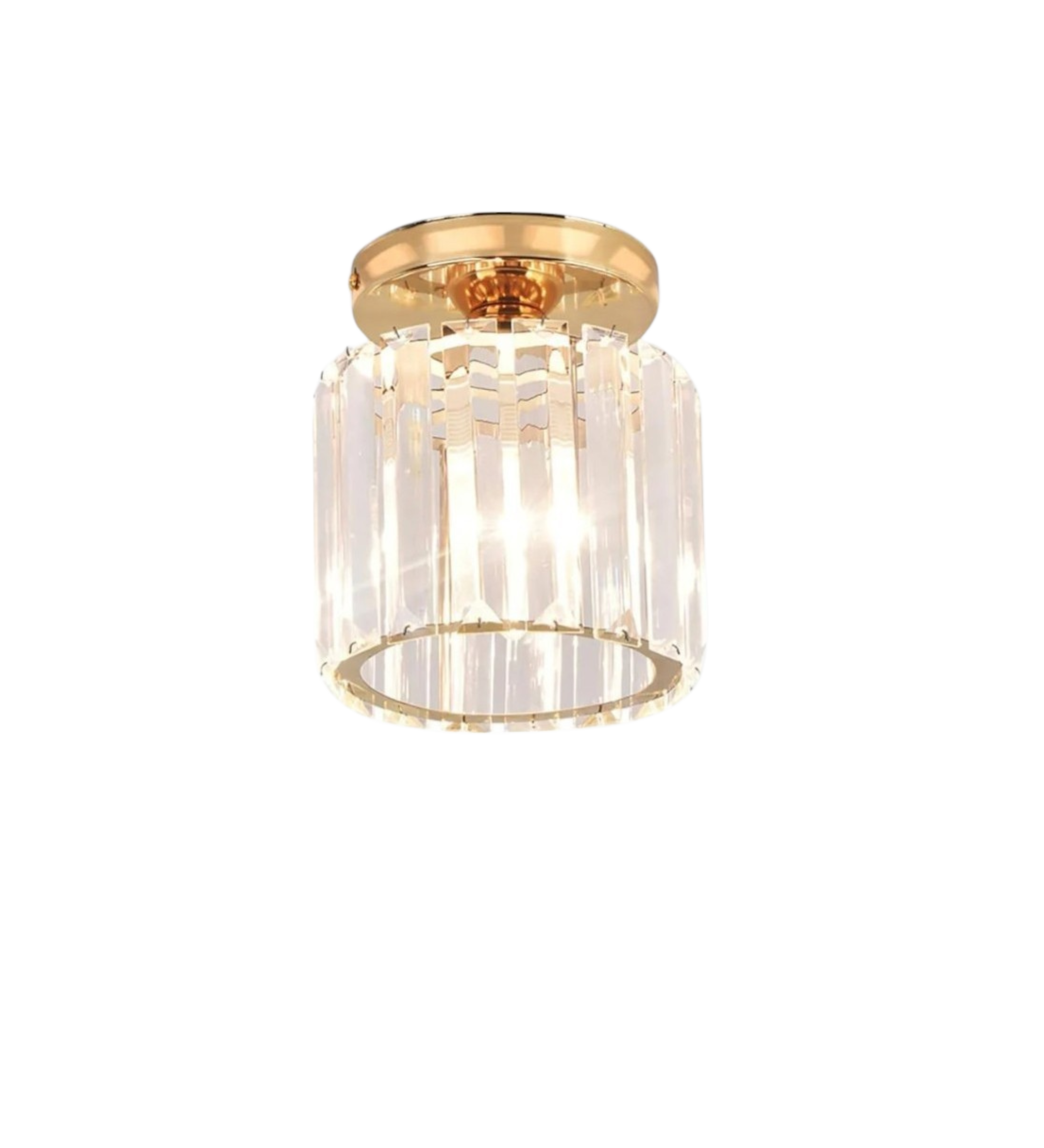 Modern Glass Square Ceiling Light 1-Light