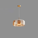Modern Smoked Glass Dome LED Pendant Light 1-Light