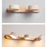 Modern Travertine Round LED Wall Sconce 1-Light