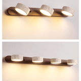 Modern Travertine Round LED Wall Sconce 1-Light