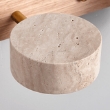 Modern Travertine Round LED Wall Sconce 1-Light