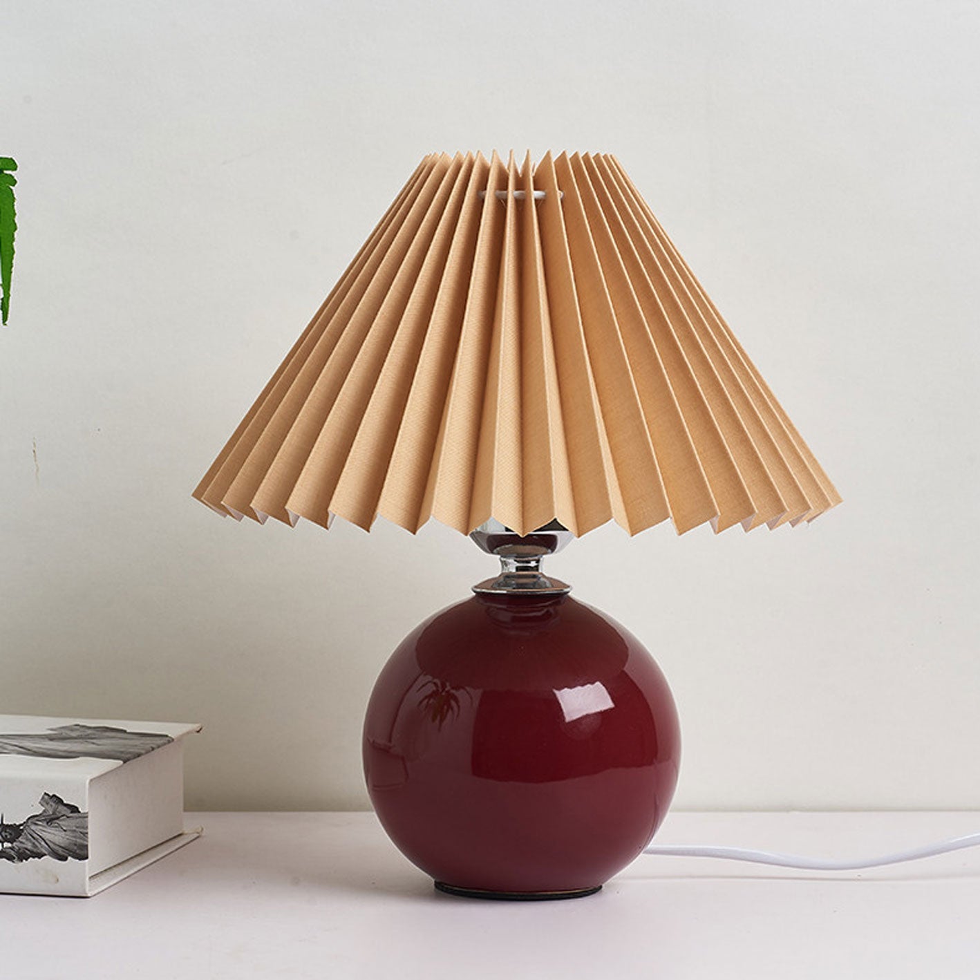 Nordic Ceramic Pleated Table Light | 1-Light