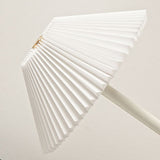 Scandinavian Brass Pleated Fabric Cone Table Light | 1-Light