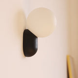 Modern Glass Globe Wall Light | 1-Light