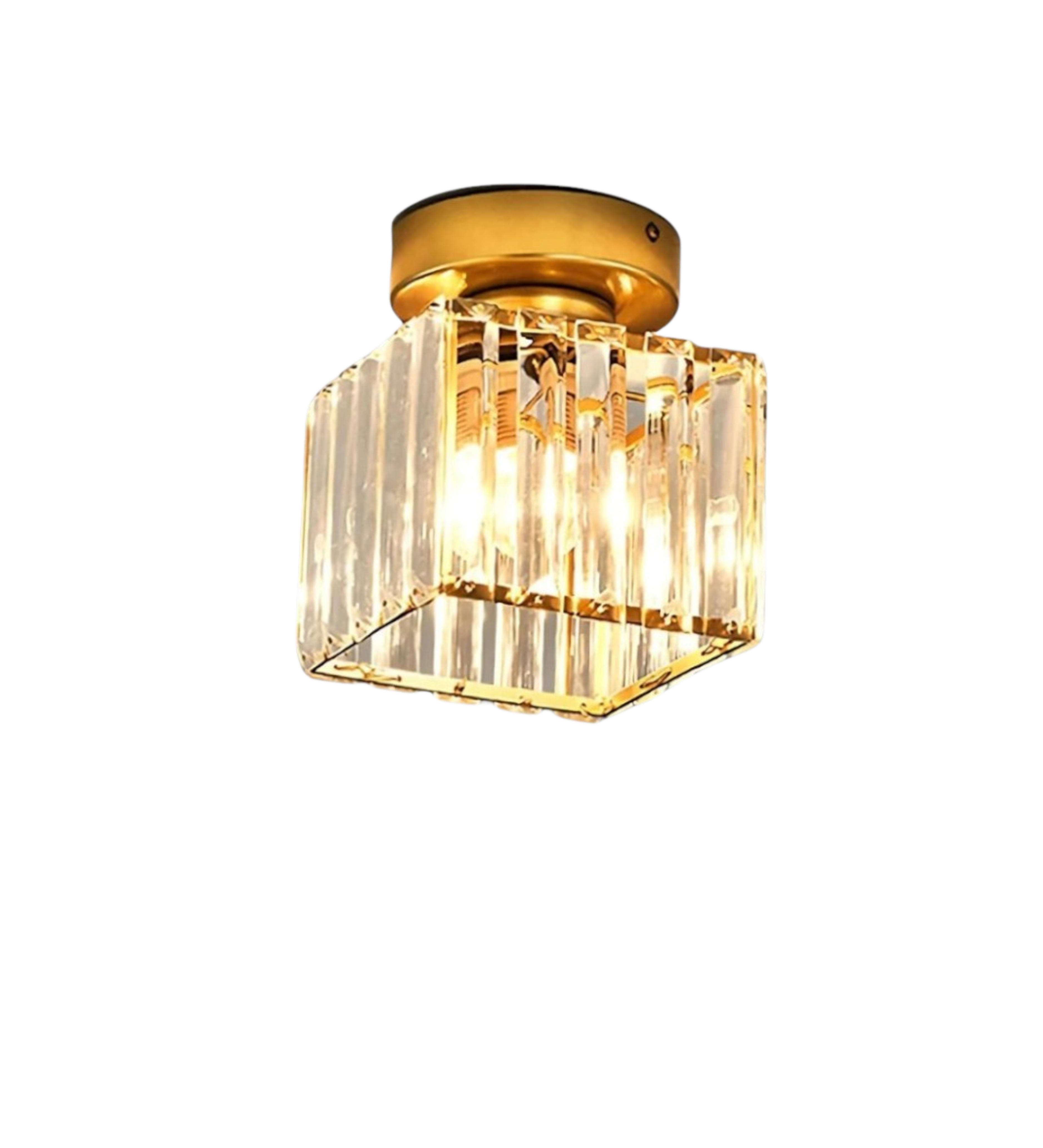 Modern Glass Square Ceiling Light 1-Light