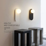 Nordic Minimalist Glass Globe Wall Sconce Light 1-light