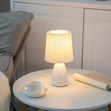 Nordic Glass Pleated Shade Table Lamp 1-Light