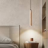 Minimalist Travertine Cylinder Pendant Light 1-Light Lasson Living