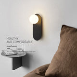 Nordic Minimalist Glass Globe Wall Sconce Light 1-light