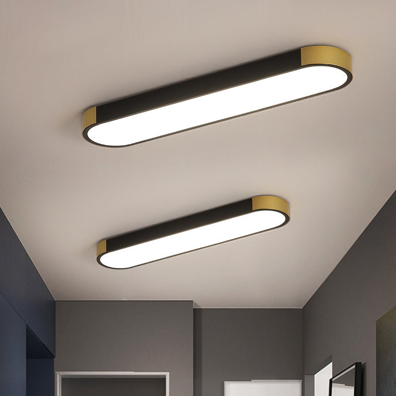 Modern Minimalist Rectangular LED Ceiling Light | 1-Light Flush Mount