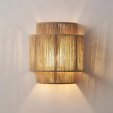 Vintage Bohemian Hand-Woven Rope Wall Sconce LED 1-Light