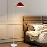 Minimalist Pleated Fabric Shade LED Floor Lamp | 1-Light Standing