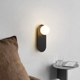 Nordic Minimalist Glass Globe Wall Sconce Light 1-light
