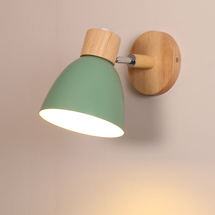 Modern Minimalist Wooden Cone LED Wall Sconce | 1-Light