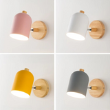 Scandinavian Wood Cylinder LED Wall Sconce 1-light