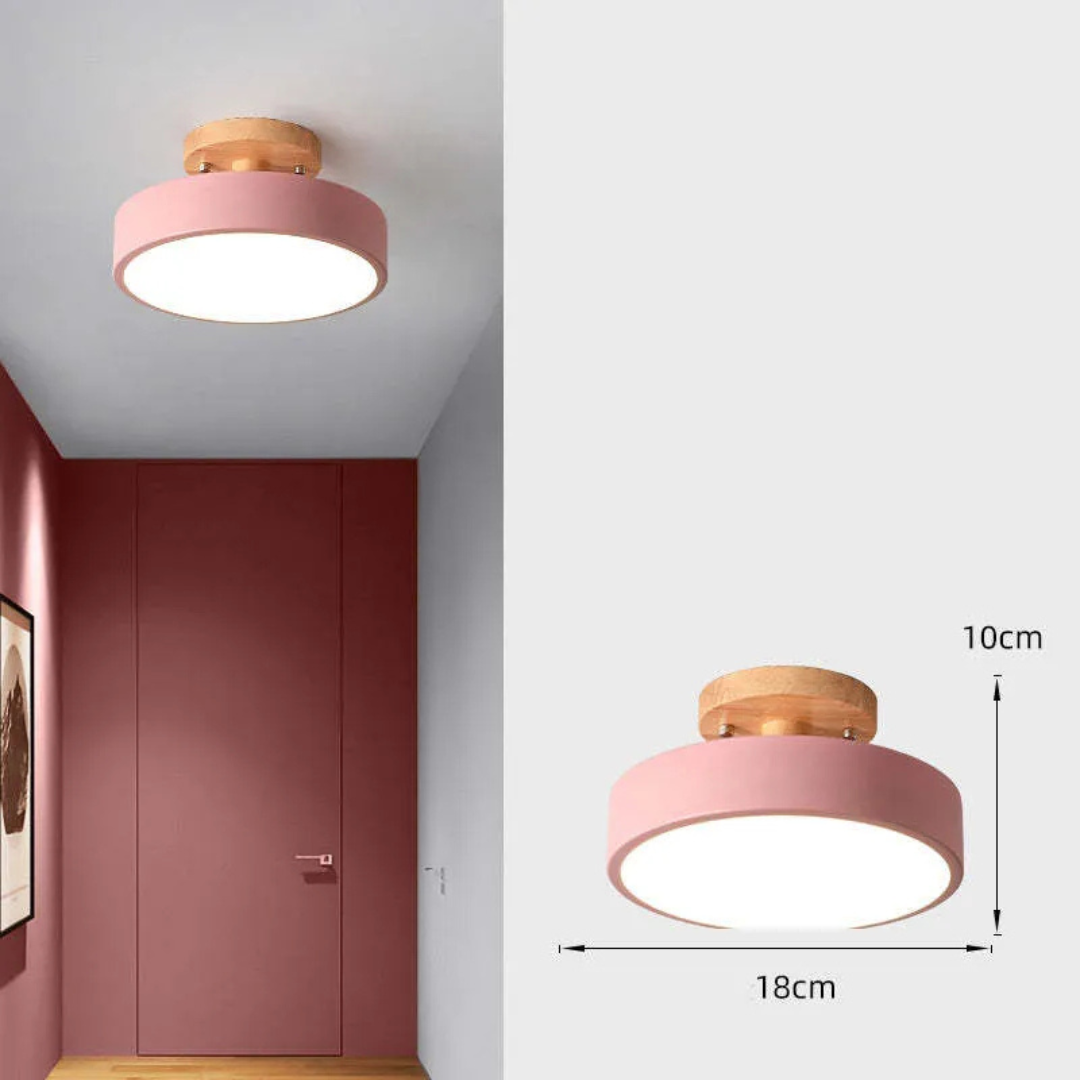 Nordic Wooden LED Ceiling Light 1-Light