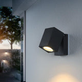 Modern Square Adjustable LED Outdoor Wall Sconce 1-Light