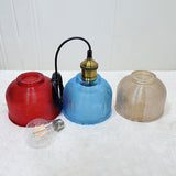 Vintage Textured Glass Pendant 1-Light
