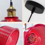 Vintage Textured Glass Pendant 1-Light