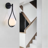 Modern Glass Globe Teardrop Wall Light | LED 1-Light