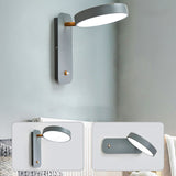 Nordic Round LED Reading Wall Light with Switch | 1-Light