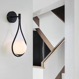 Modern Glass Globe Teardrop Wall Light | LED 1-Light