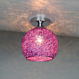 Modern Textured Dome Semi-Flush Ceiling Light | LED 1-Light