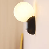 Modern Glass Globe Wall Light | 1-Light