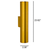 Modern Cylindrical LED 2-Light Wall Sconce