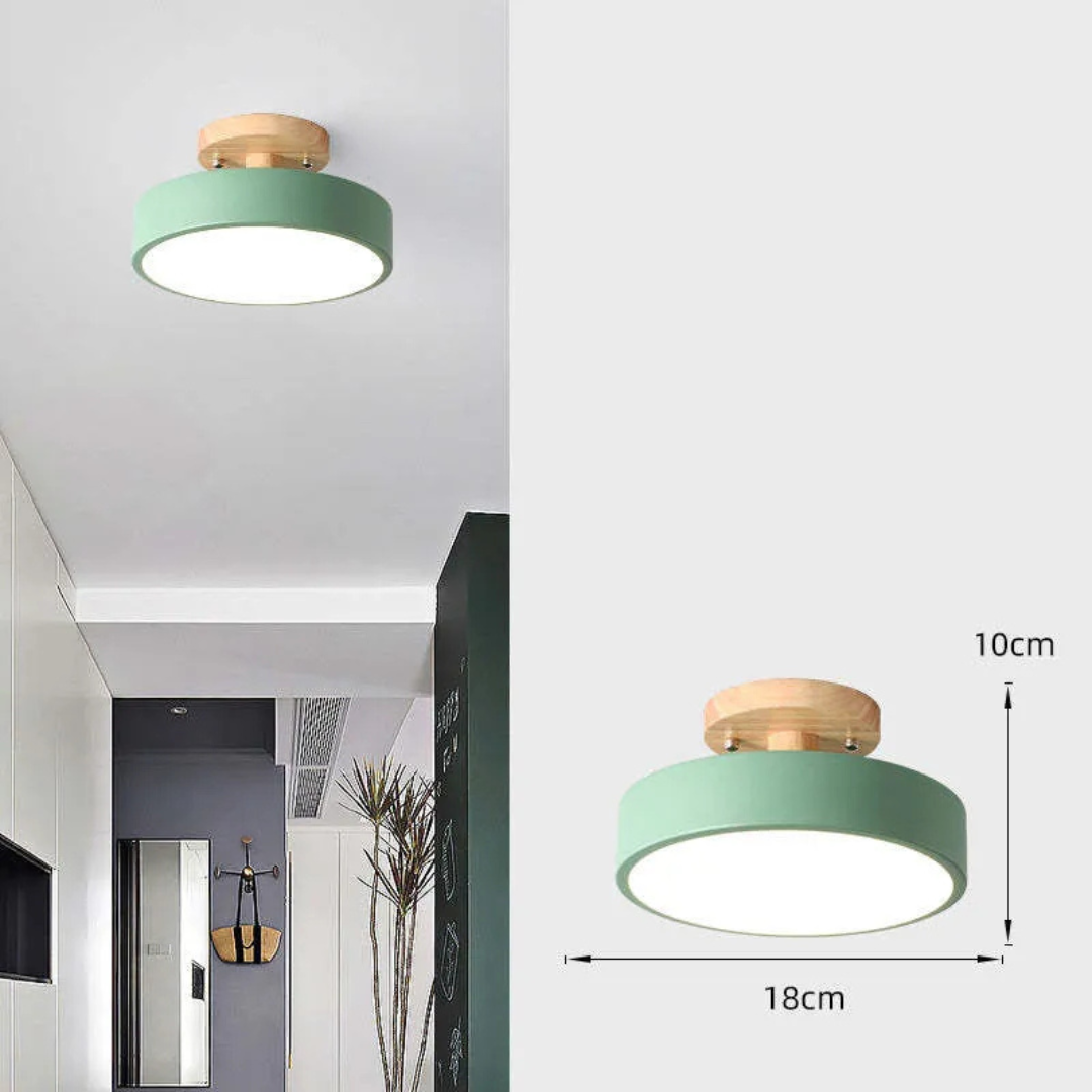 Nordic Wooden LED Ceiling Light 1-Light