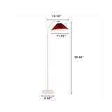 Minimalist Pleated Fabric Shade LED Floor Lamp | 1-Light Standing