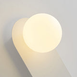Nordic Minimalist Glass Globe Wall Sconce Light 1-light