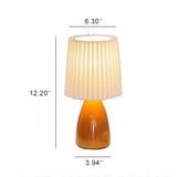 Nordic Glass Pleated Shade Table Lamp 1-Light