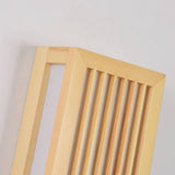 Japanese Solid Wood Rectangular LED Wall Light | 1-Light