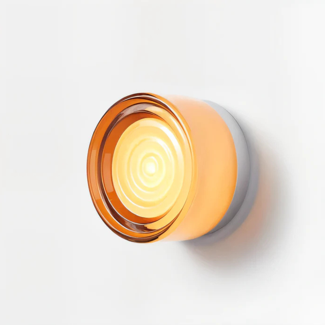 Modern Glass Round Wall Sconce LED 1-Light