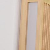 Japanese Solid Wood Rectangular LED Wall Light | 1-Light