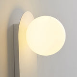 Nordic Minimalist Glass Globe Wall Sconce Light 1-light