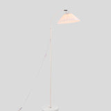 Minimalist Pleated Fabric Shade LED Floor Lamp | 1-Light Standing