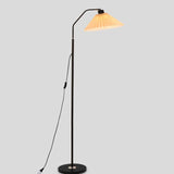 Minimalist Pleated Fabric Shade LED Floor Lamp | 1-Light Standing