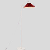 Minimalist Pleated Fabric Shade LED Floor Lamp | 1-Light Standing