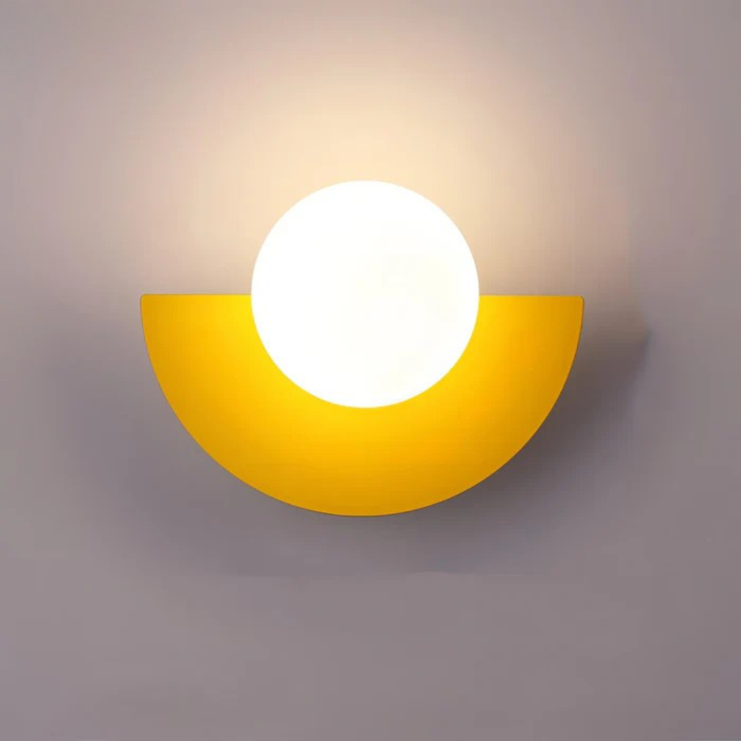 Modern Minimalist Glass Globe Wall Sconce LED 1-Light