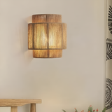 Vintage Bohemian Hand-Woven Rope Wall Sconce LED 1-Light
