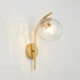 Nordic Glass Globe Arc Wall Sconce 1-Light