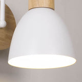 Nordic Wood Dome Wall Light with Pull Switch | 1-Light